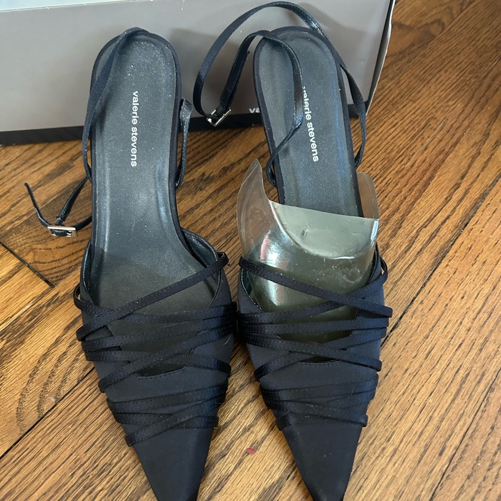 Valerie Steven's Black Satin dress heels
